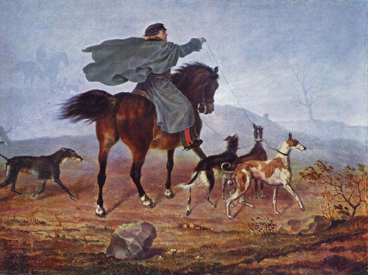 Franz Kruger Ausritt zur Jagd China oil painting art
